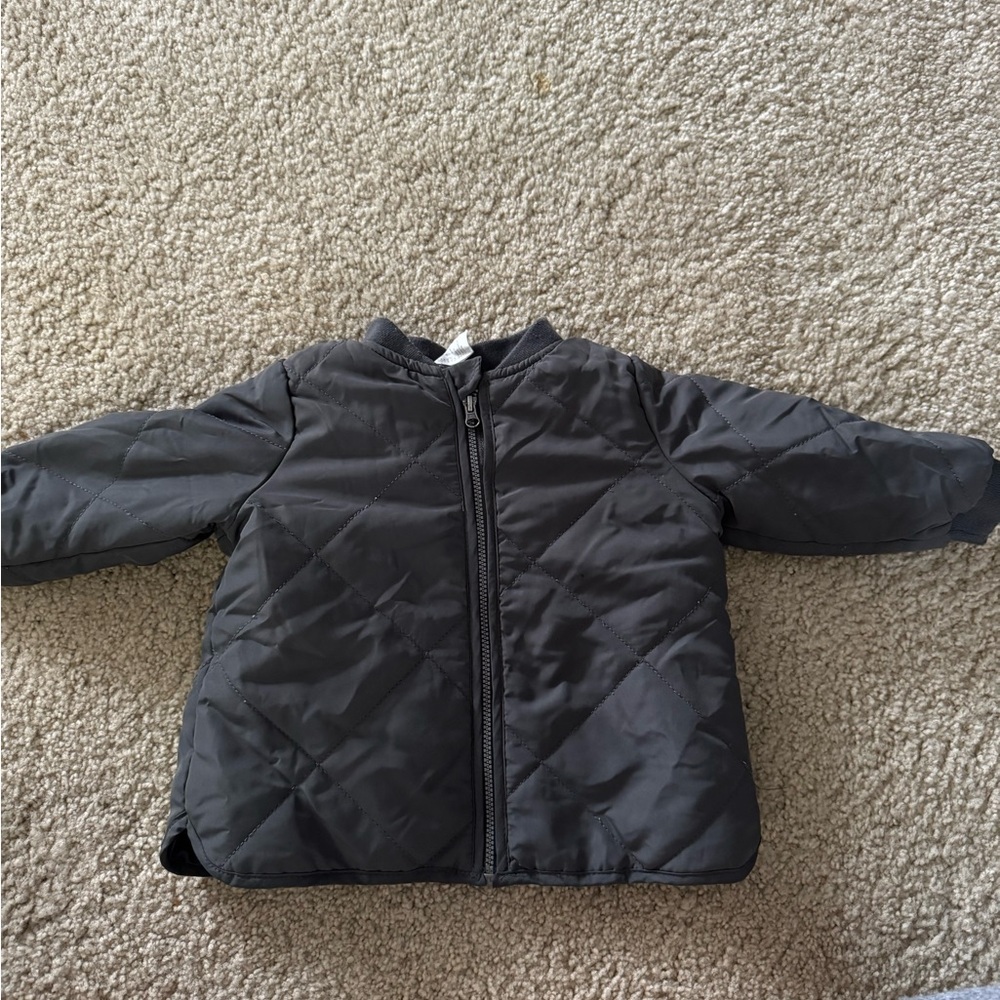 H&m grey puffer coat size 9 mos